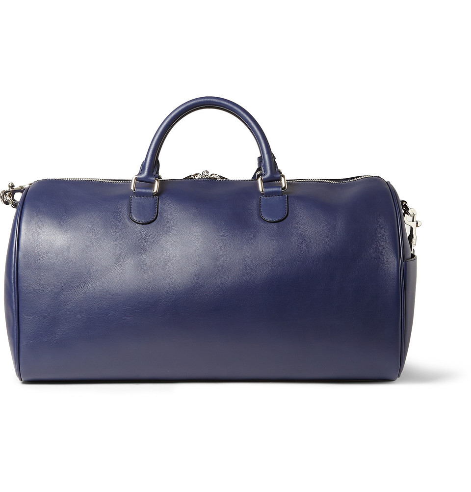 Loewe Embossed Leather Duffle Bag in Blue for Men | Lyst