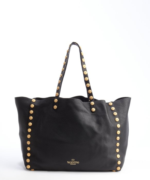 Valentino Scarlet Leather Studded Tote Bag In Black Lyst Gallery