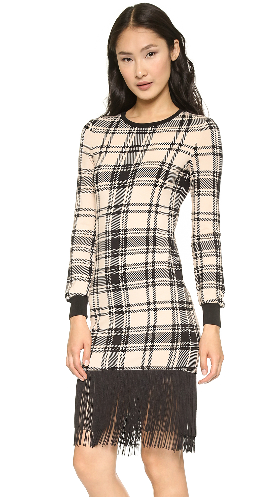 plaid sweatshirt dress