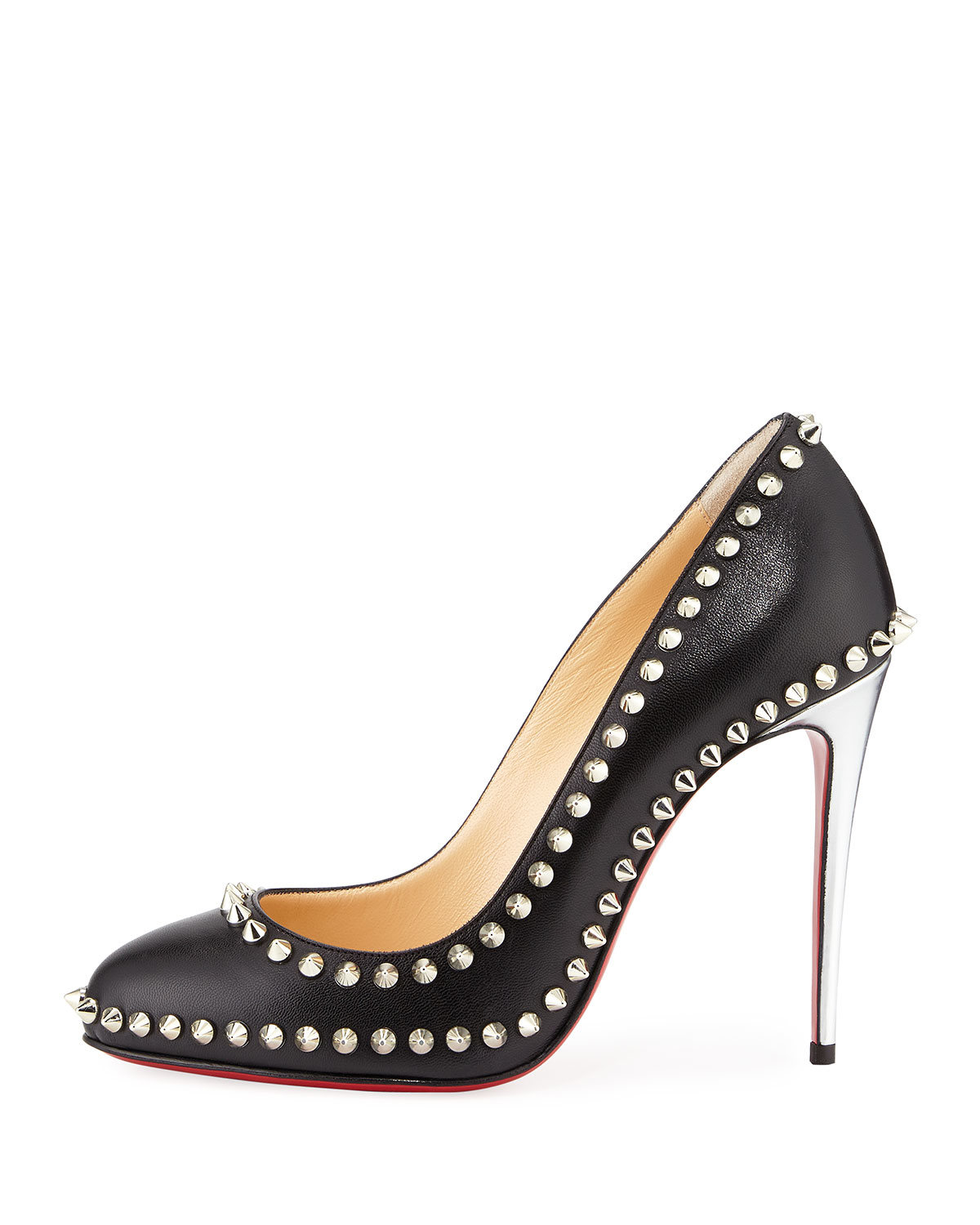 christian louboutin Spike pumps Black leather | cosmetics digital ...