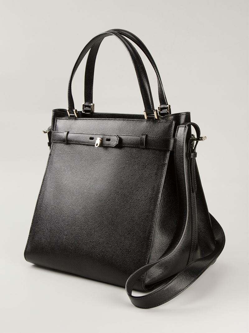 Lyst - Valextra 'B-Cube' Tote in Black