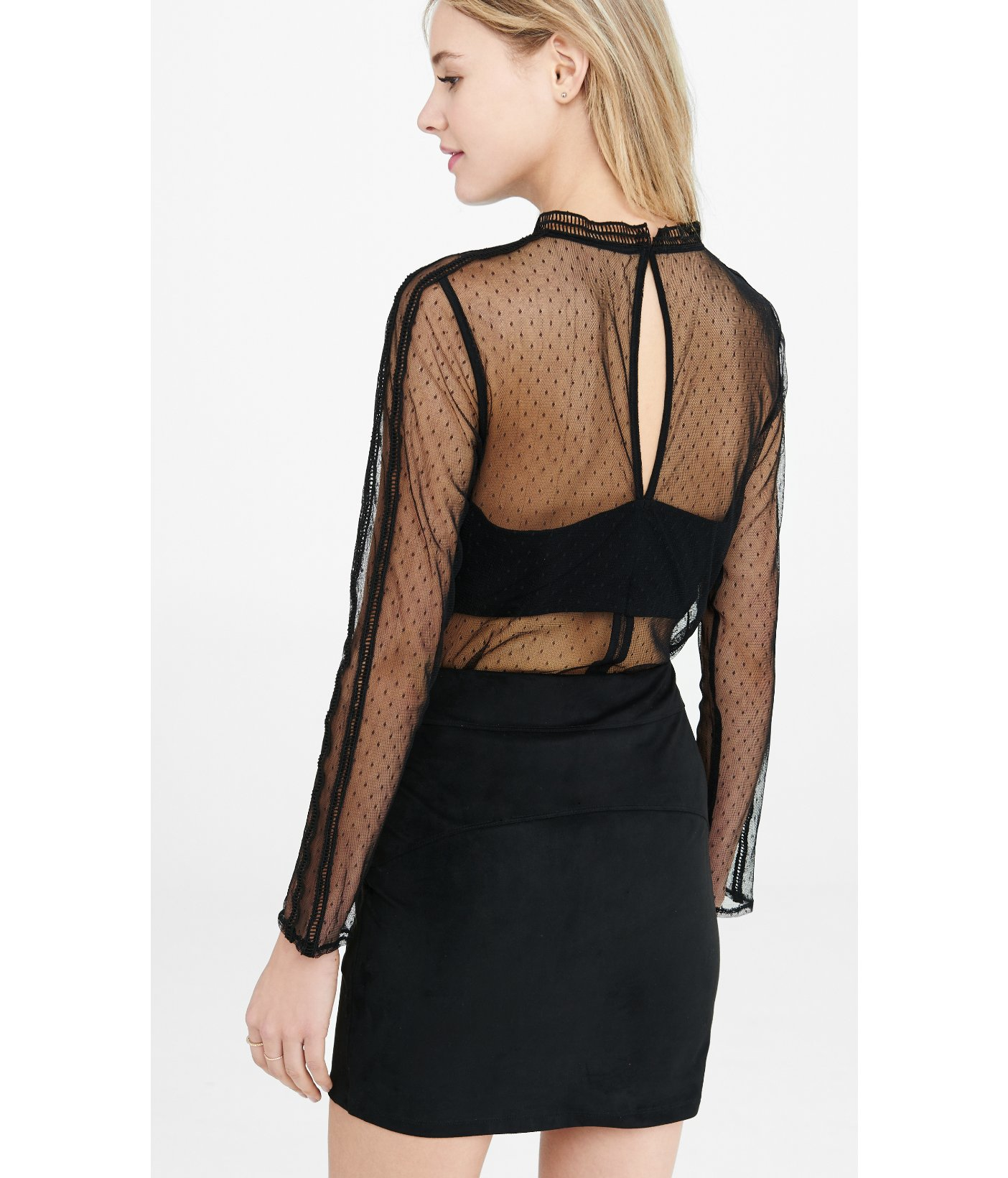 View Black Lace Shirt Express Images