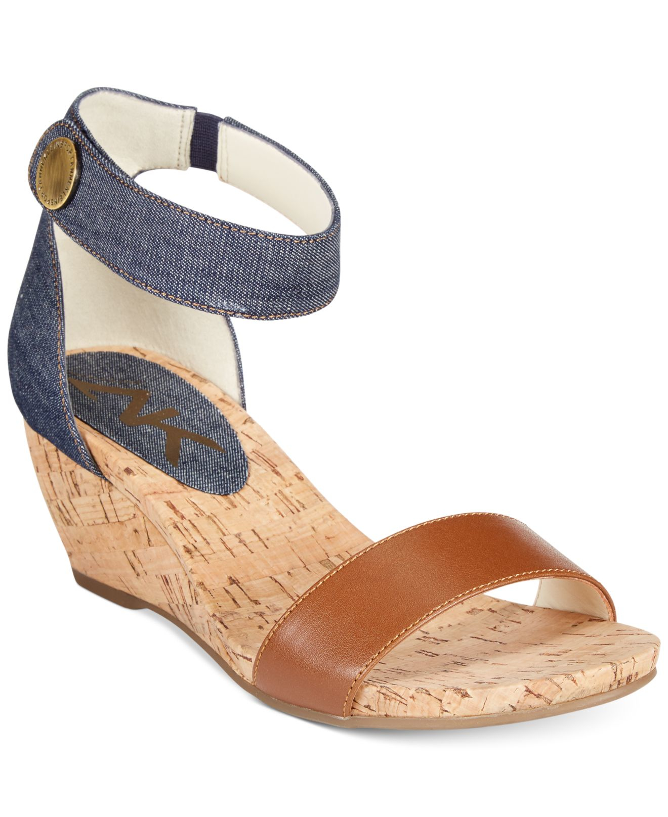 Lyst - Anne Klein Calbert Ankle-strap Wedge Sandals