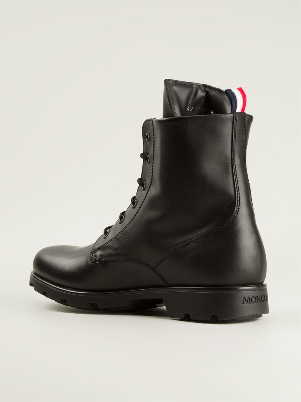 Moncler Laceup Boots in Black for Men Lyst