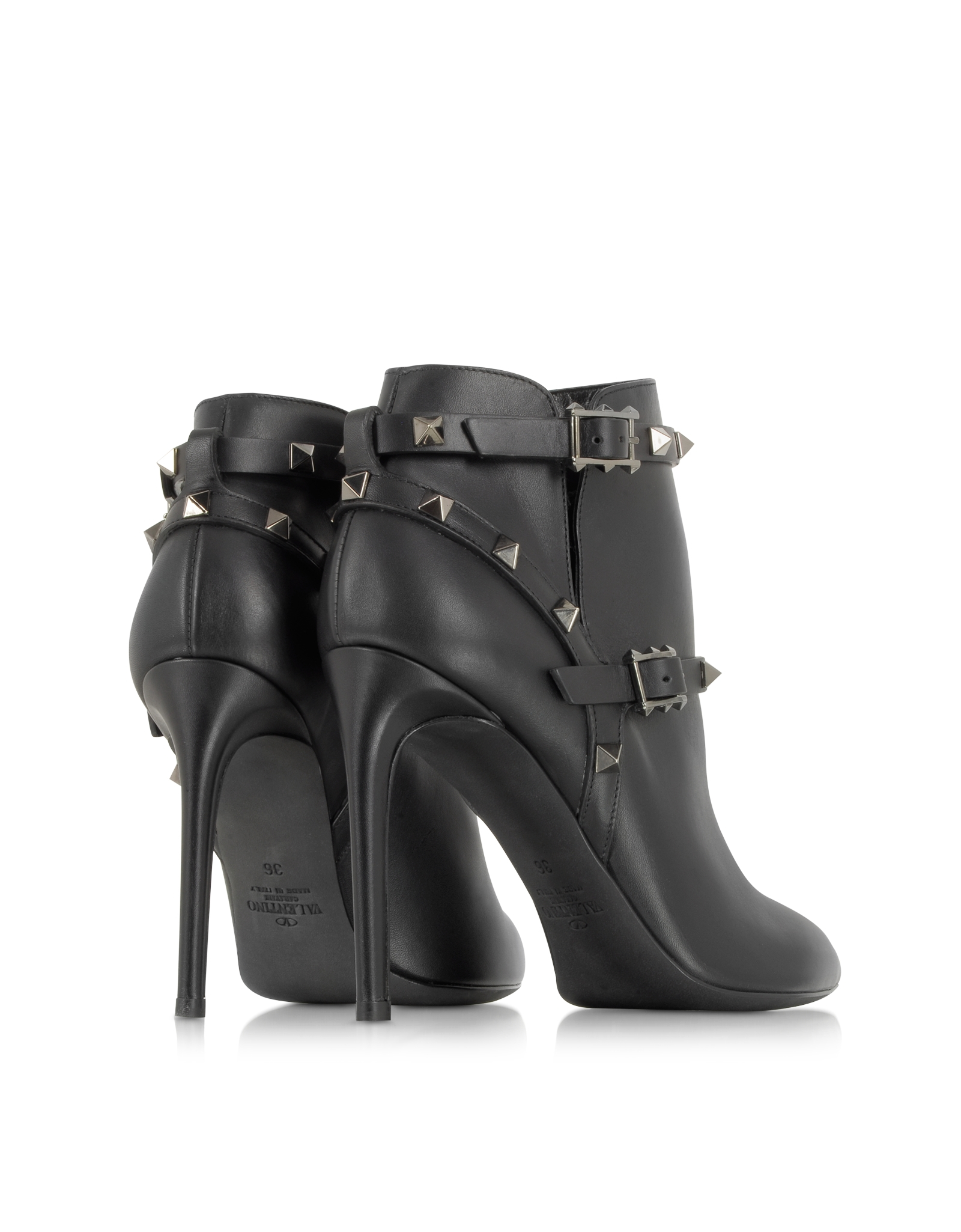 valentino leather ankle boots