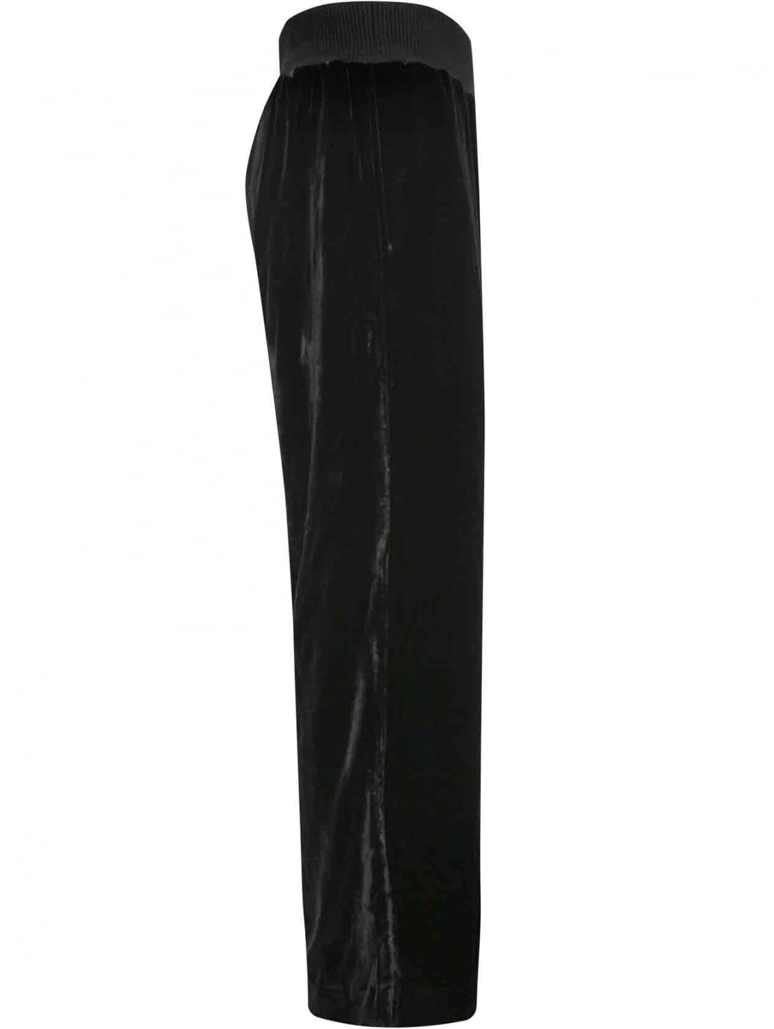 Xander zhou Black Silk Velvet Wide Leg Trousers in Black | Lyst
