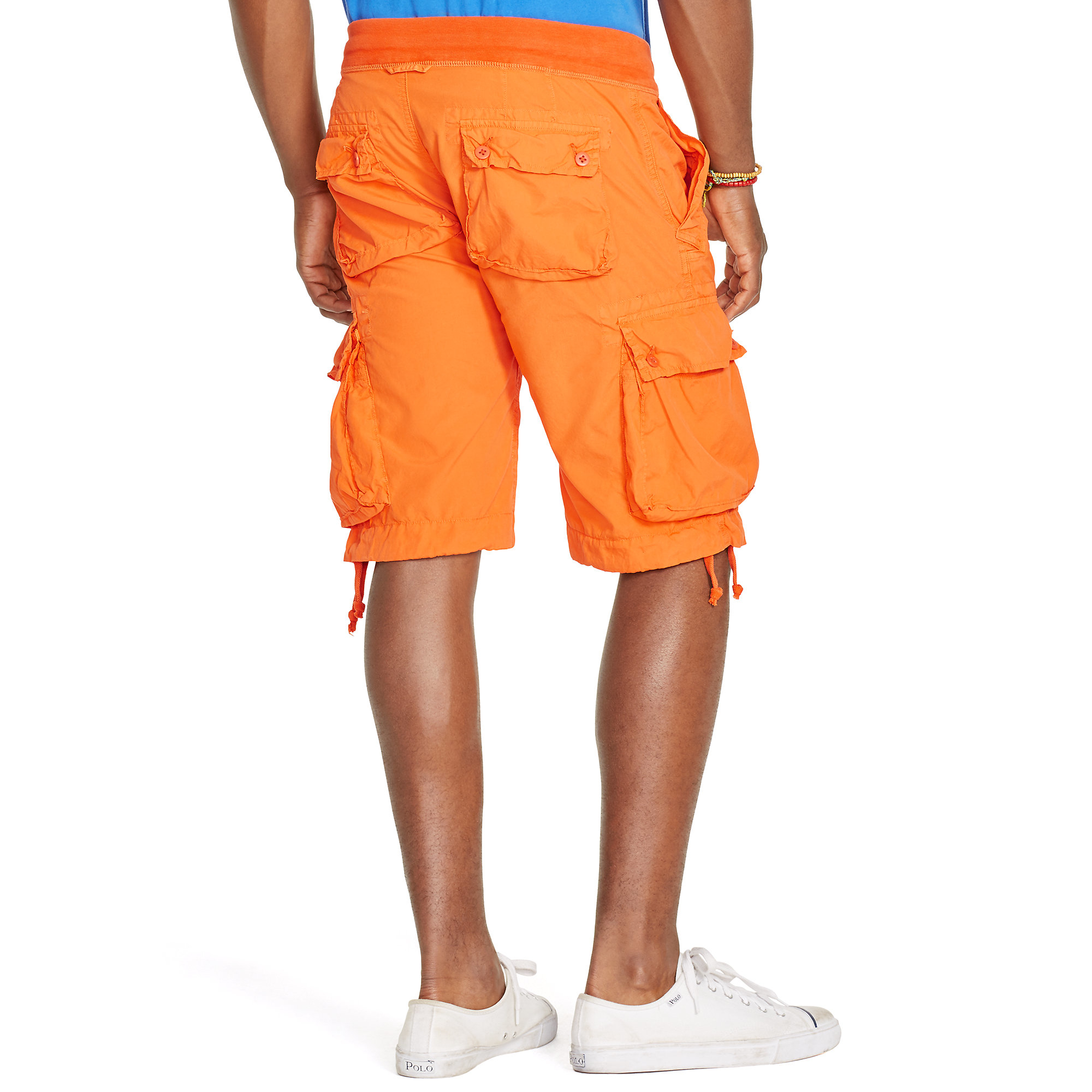 polo ralph lauren orange cargo shorts