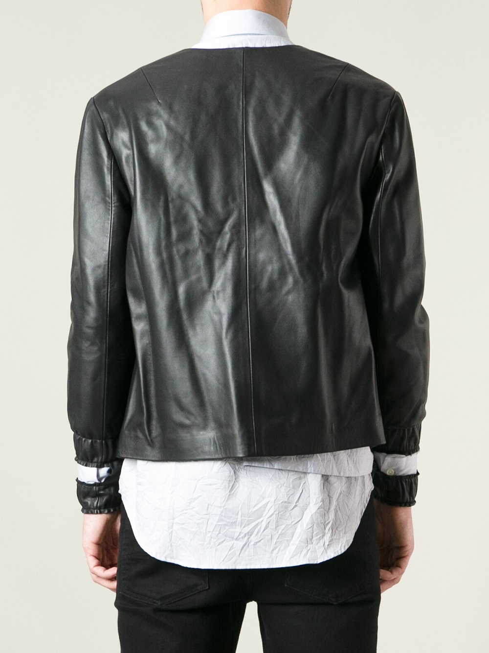 J W Anderson Stylised Leather Jacket In Black For Men Lyst Gallery