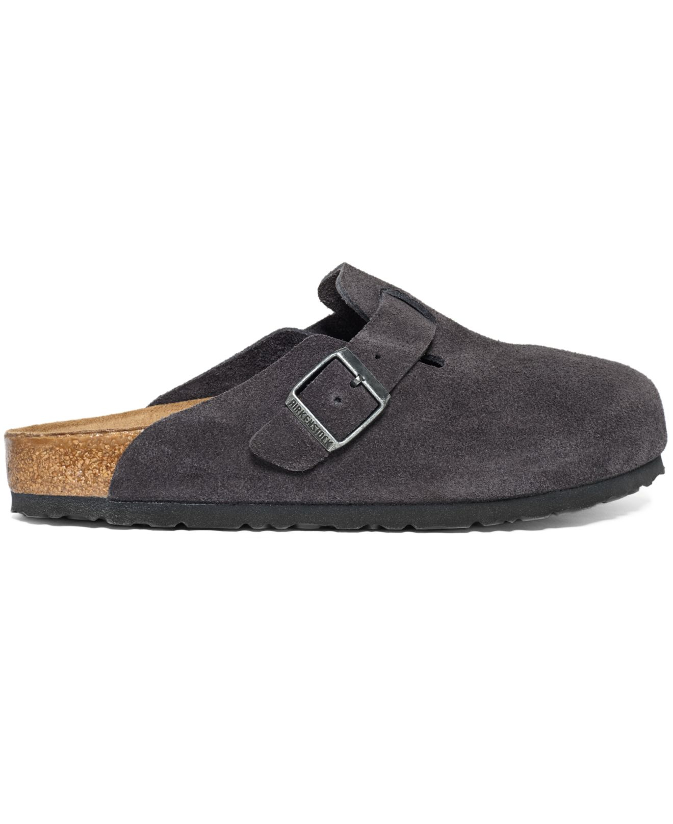 Lyst - Birkenstock Boston Velvet Suede Shoes in Gray for Men
