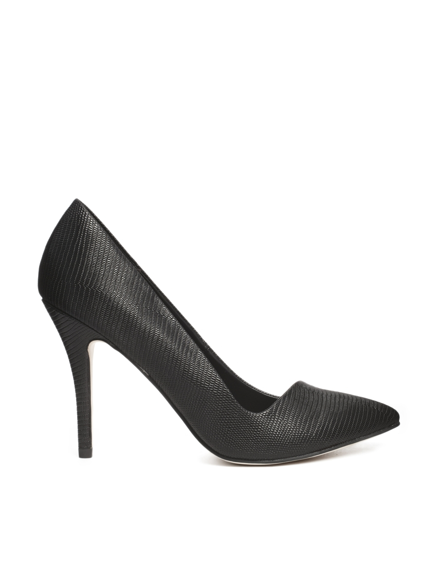 Aldo Black High Heeled Pointed Court Shoes in Black | Lyst