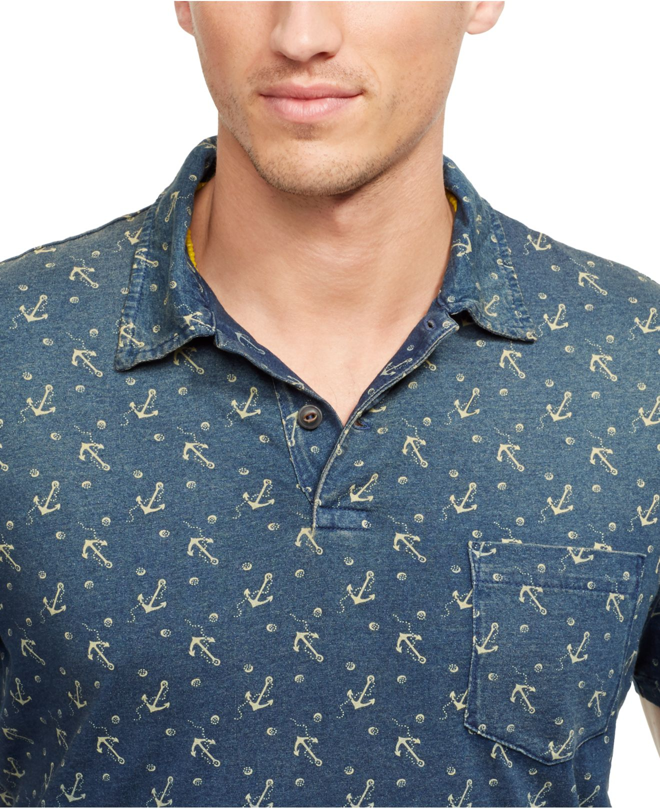 indigo blue polo shirt