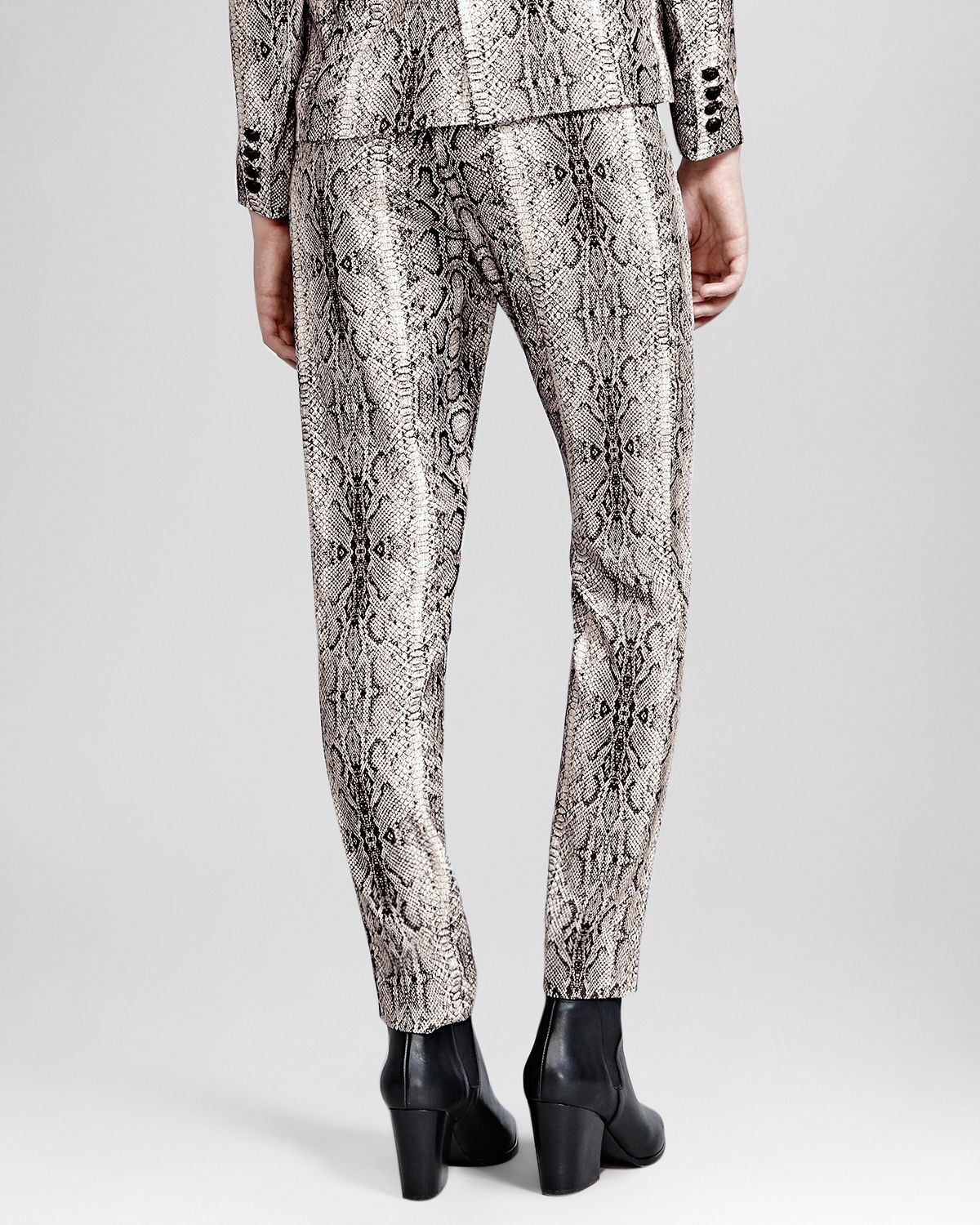 The kooples Pants Python Print Crepe in Animal (Grey) Lyst