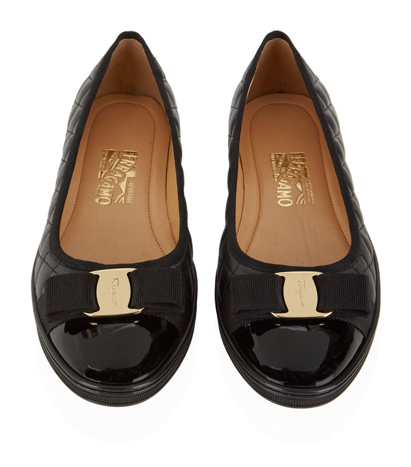 salvatore ferragamo rufina quilted flats