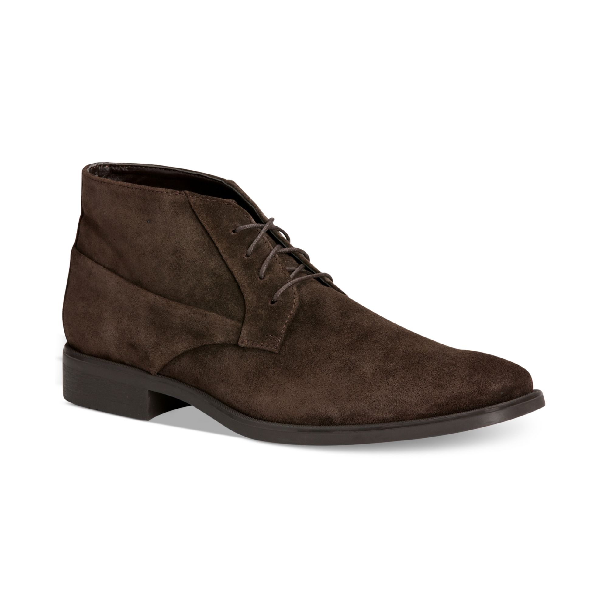 Calvin Klein Ellias Suede Boots in Brown for Men - Lyst