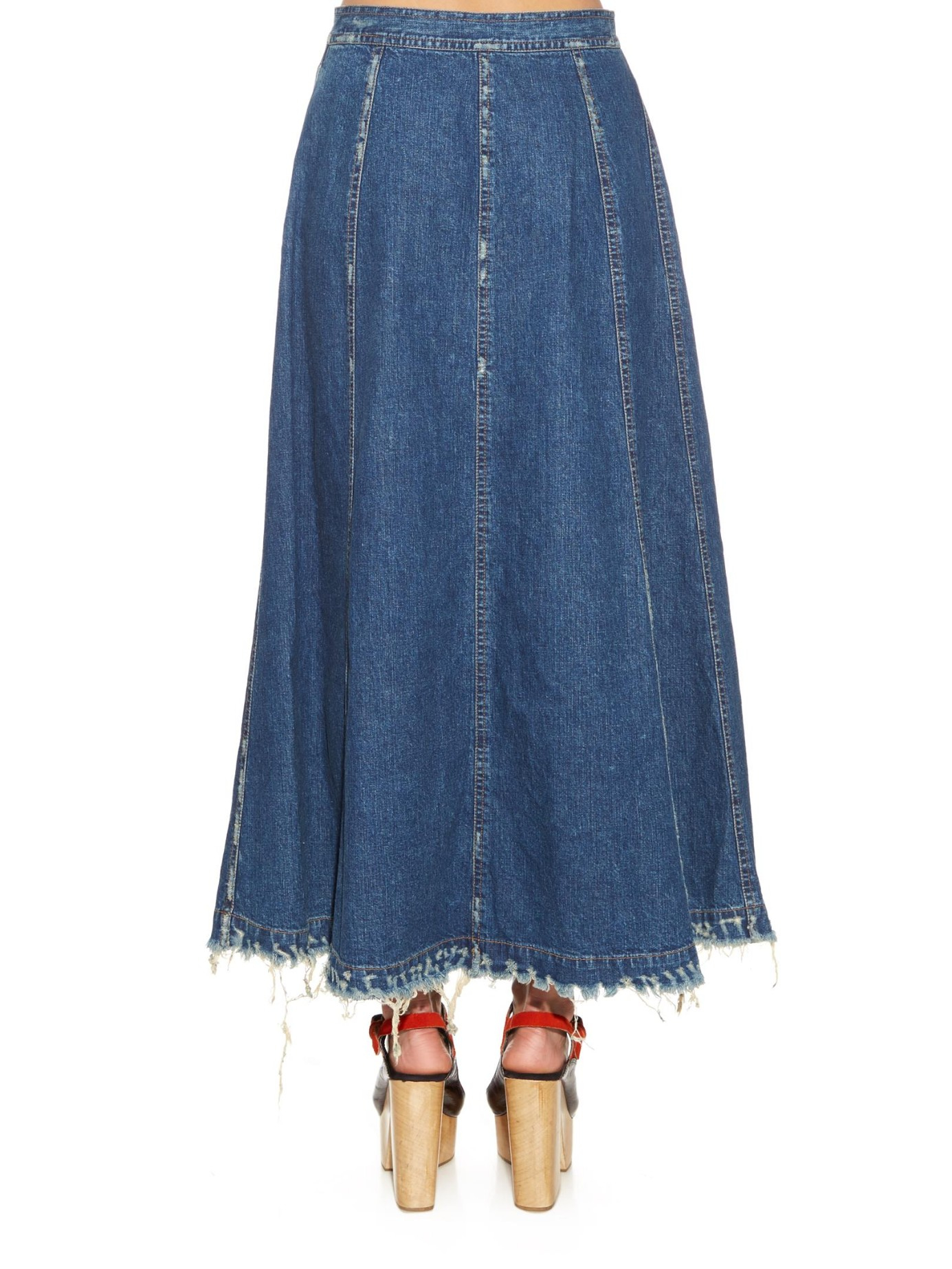 Lyst - Rachel Comey 'Gore' Denim Skirt in Blue
