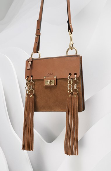 Chlo \u0026#39;small Jane\u0026#39; Tassel Suede \u0026amp; Leather Crossbody Bag in Brown ...