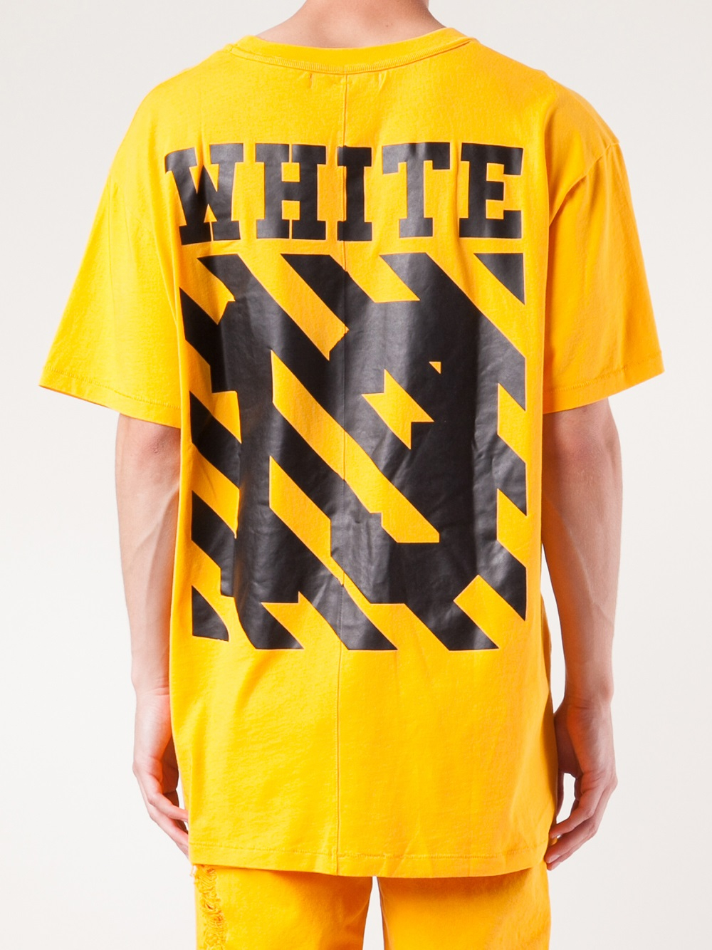 Off-white c/o virgil abloh Front Graphic T-Shirt in Orange for Men | Lyst