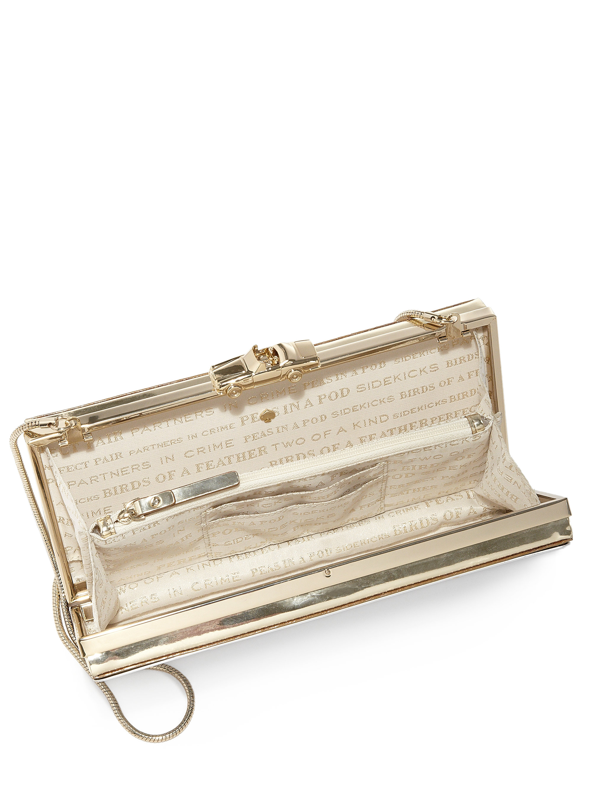 Kate spade new york Wedding Belles License Plate Clutch in White Lyst