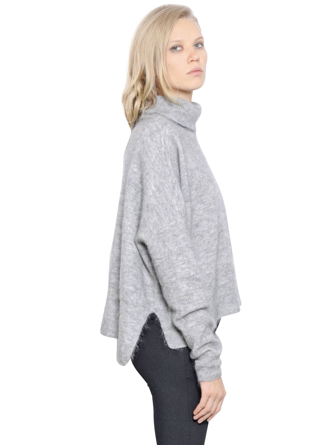 Designers remix Fino Mohair Wool Turtleneck Sweater in Gray | Lyst