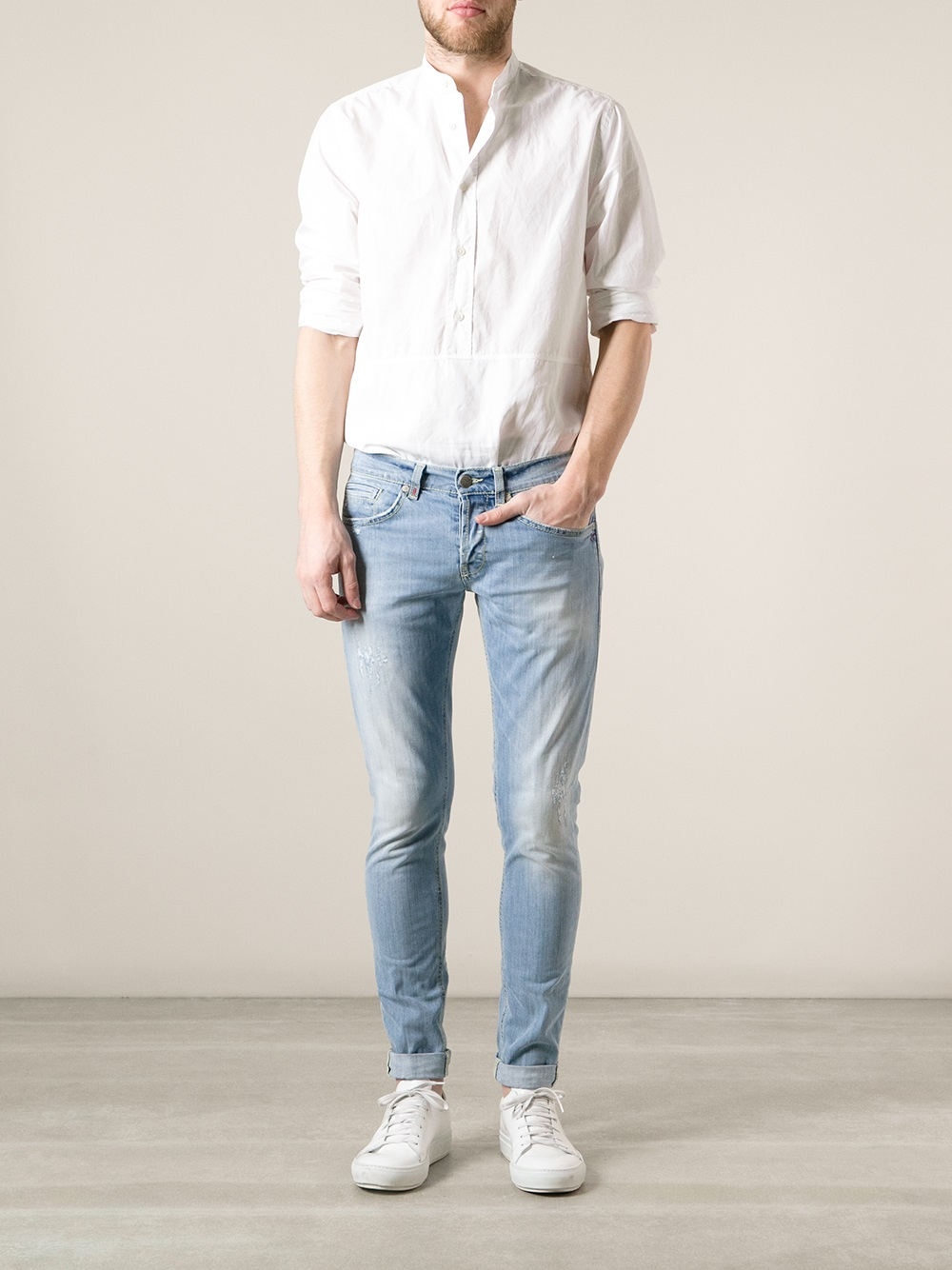 Lyst - Dondup 'George' Skinny Jeans in Blue for Men