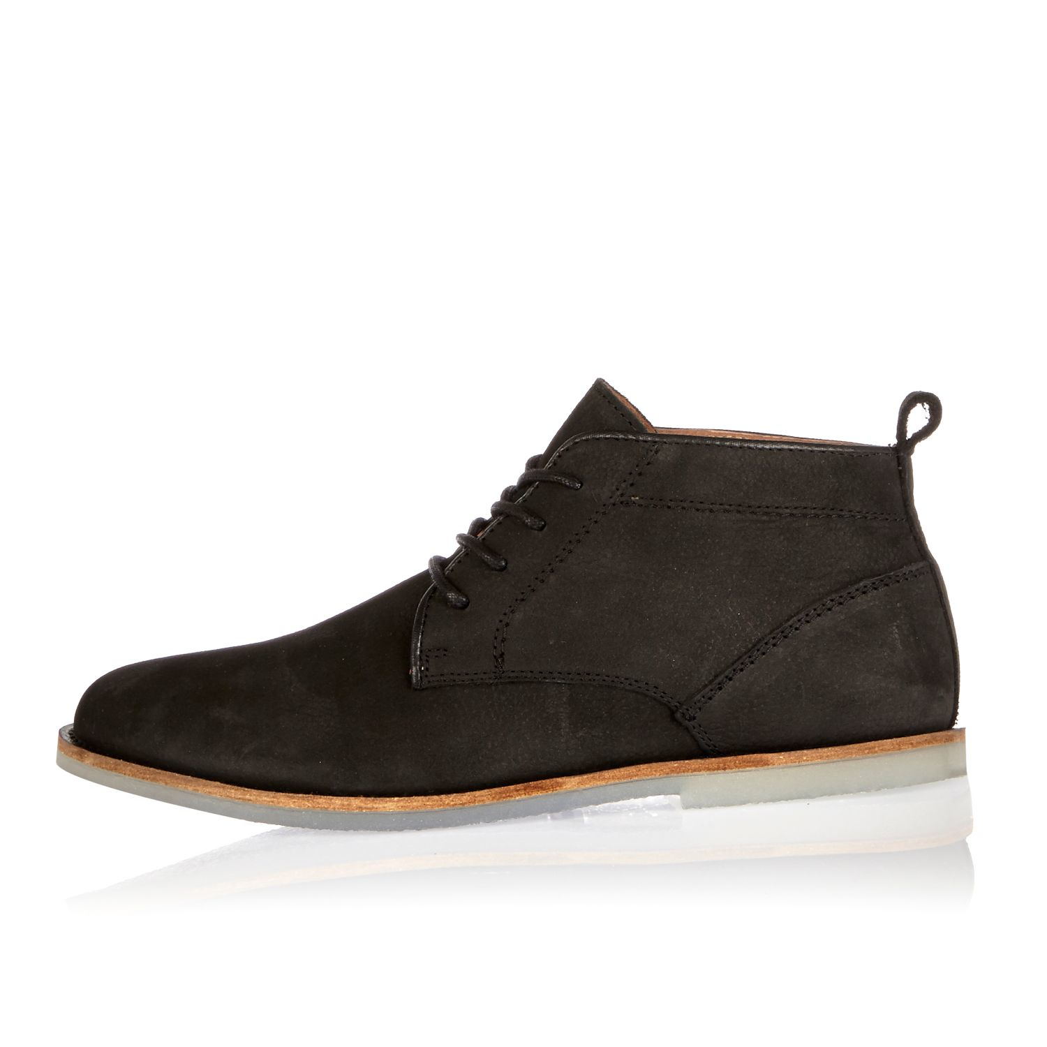 lyst river island brown nubuck leather lace up boots in lyst river island brown nubuck leather lace up boots in