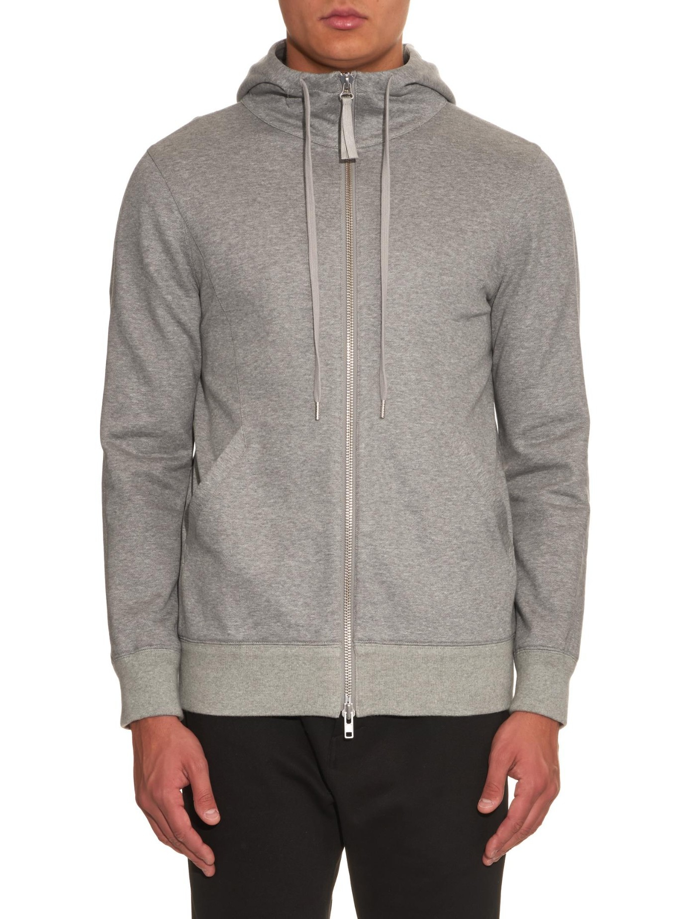 Lyst - Helmut Lang Flat-loop French-terry Hooded Sweatshirt in Gray for Men