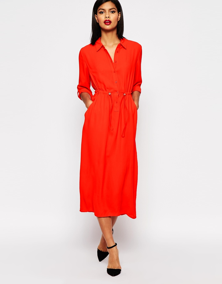 Red Shirt Dress
