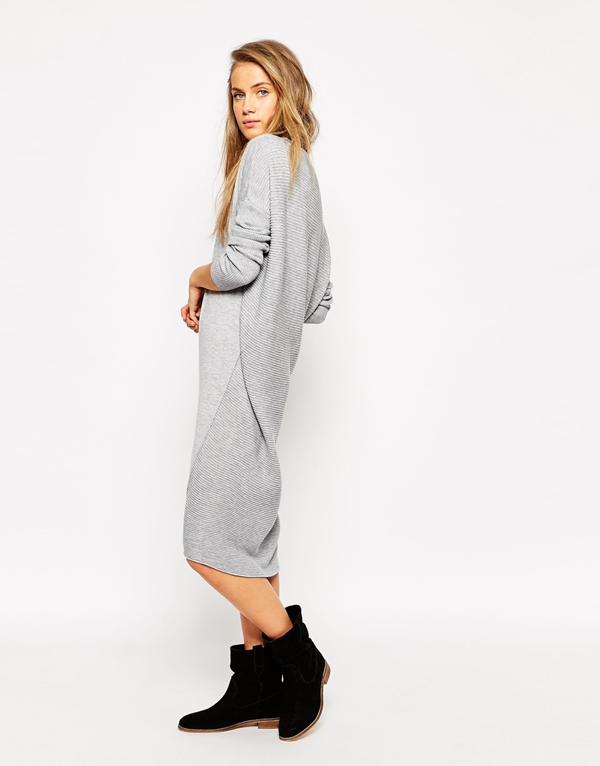 oversized grey jumper dress