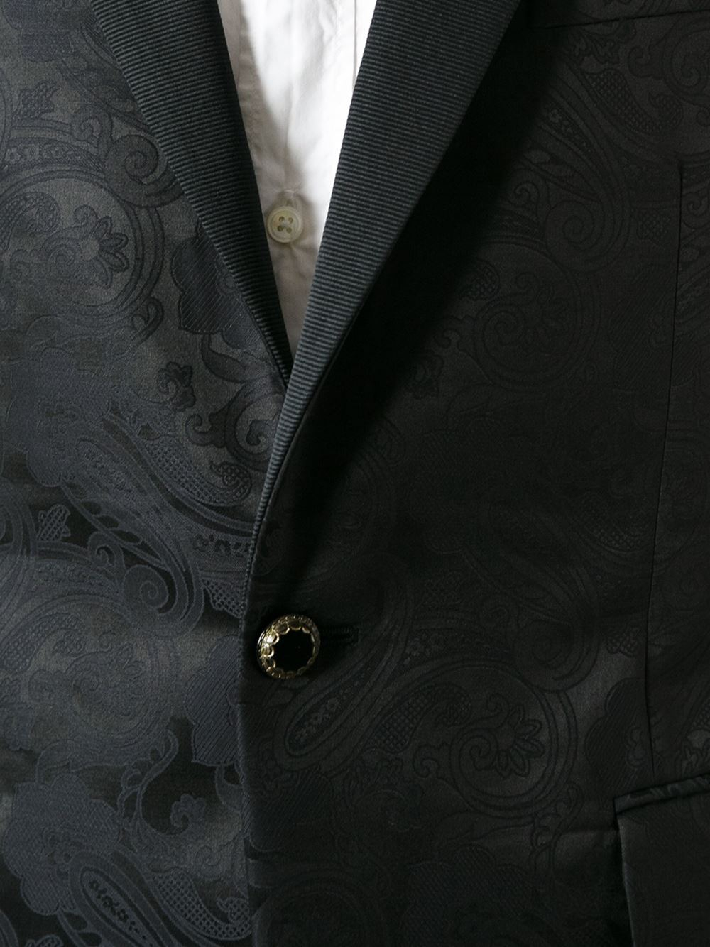baroque black chiffon suit