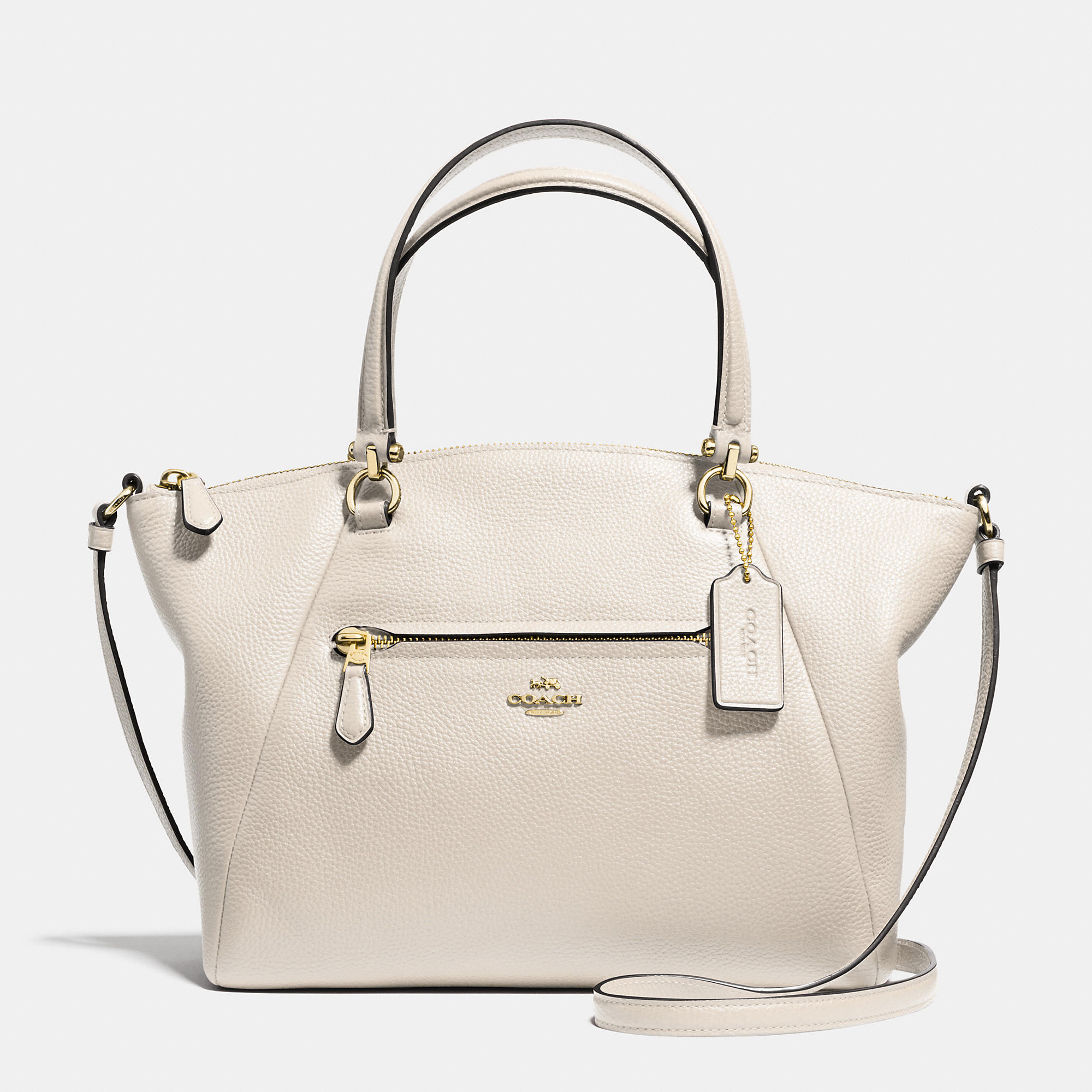 coach clutch white