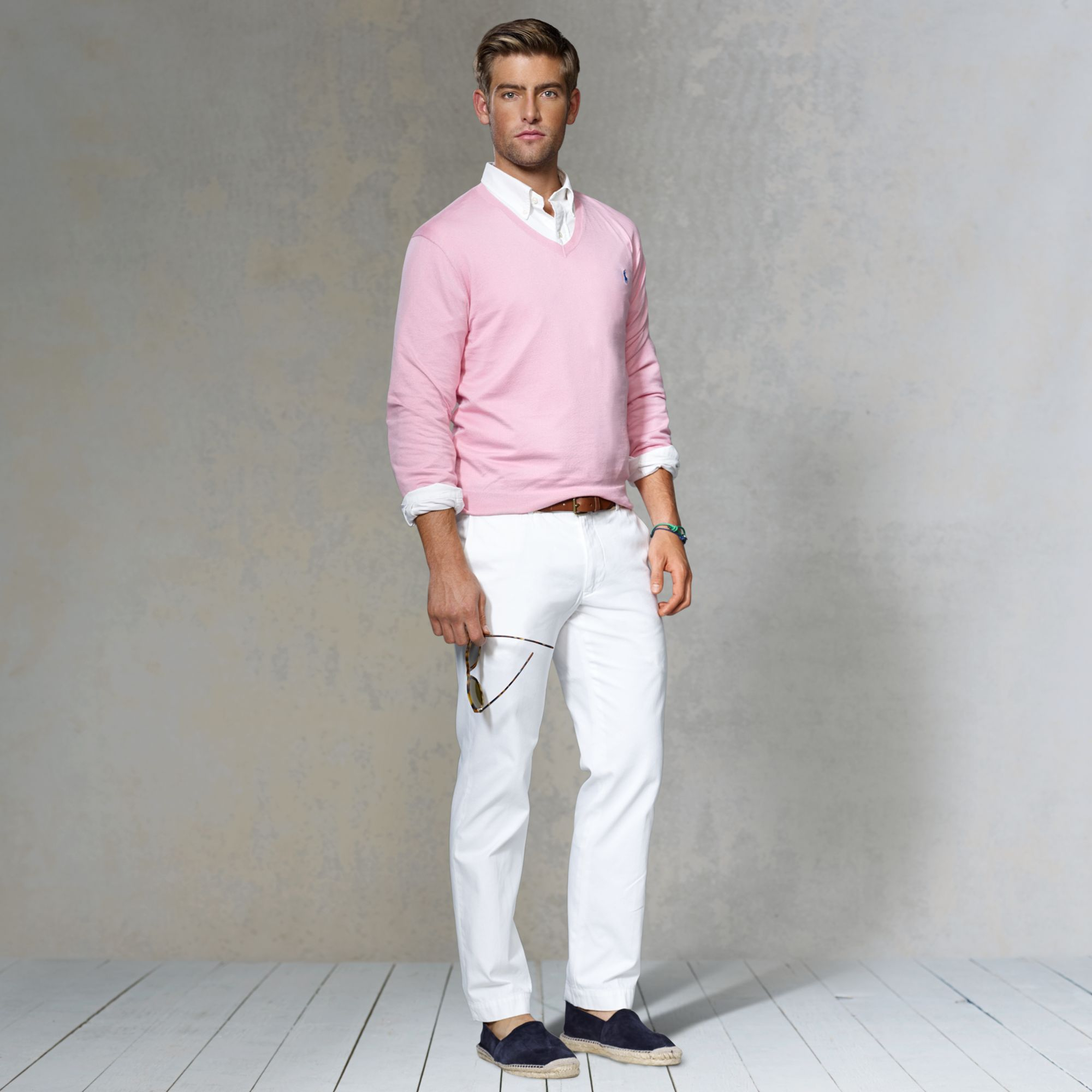 Polo Ralph Lauren Hudson Slimfit Chino Pant in White for Men | Lyst