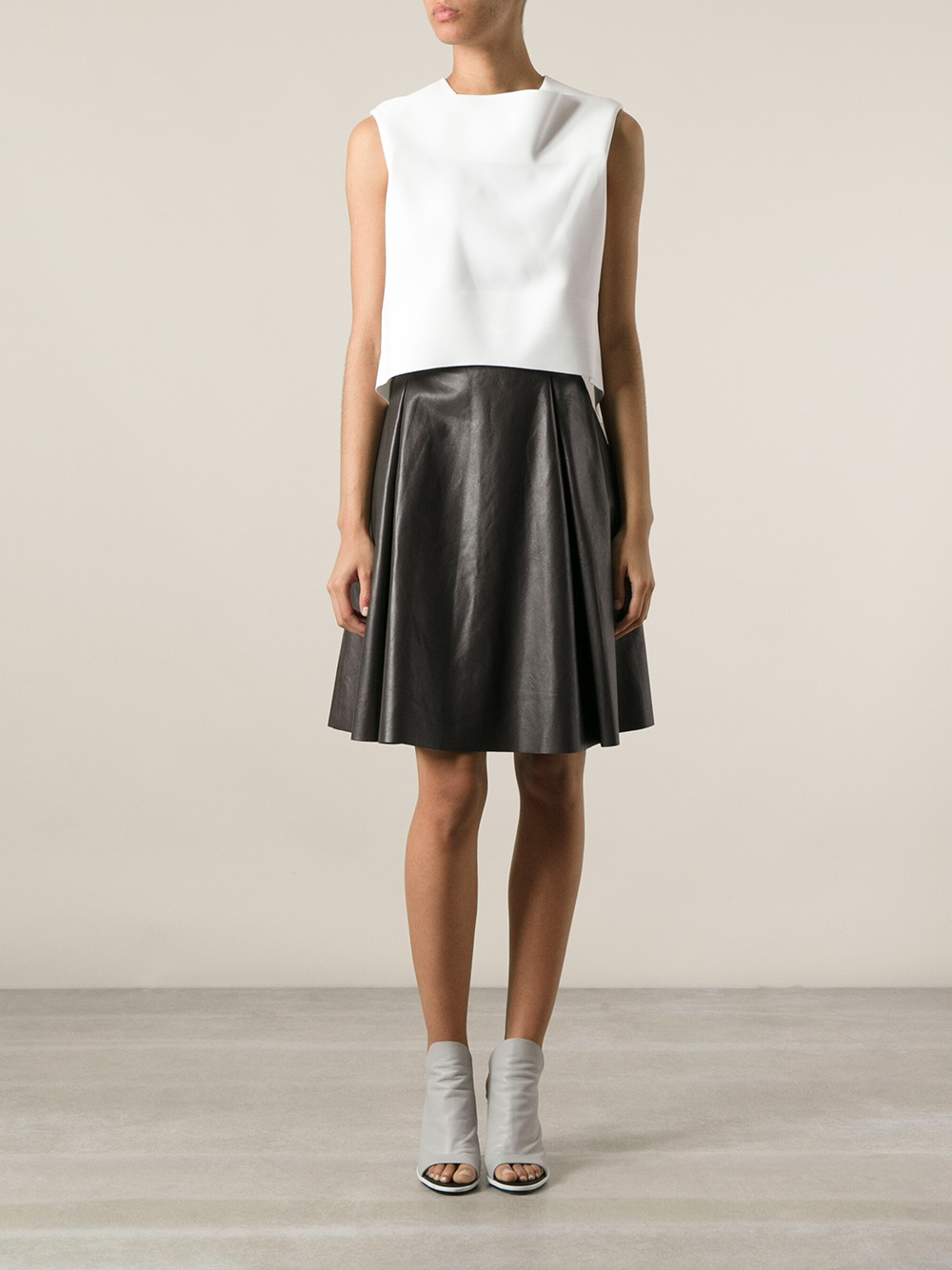 Lyst - Balenciaga Structured Sleeveless Blouse in White