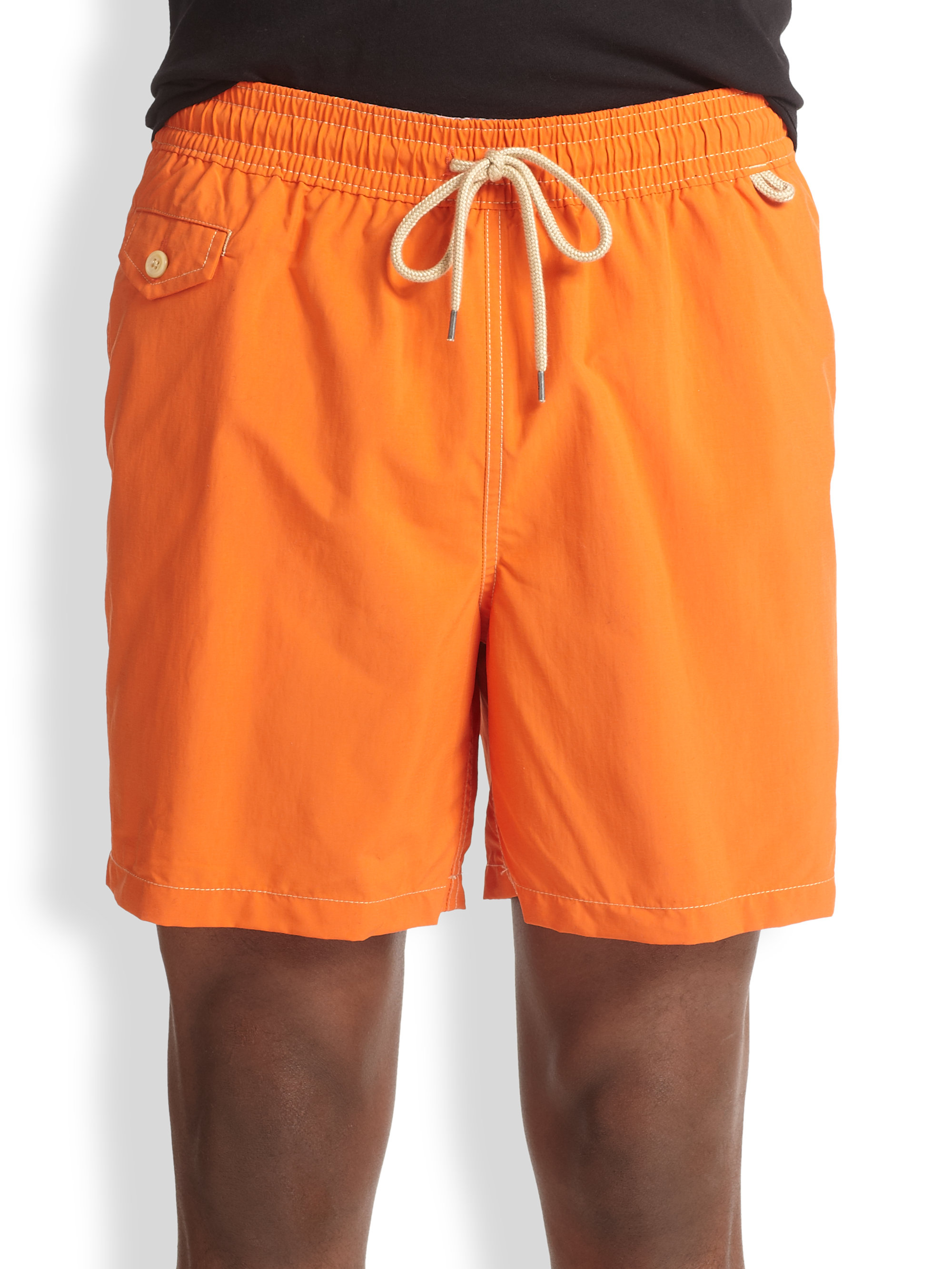 Lyst - Polo Ralph Lauren Traveler Swim Shorts in Orange for Men