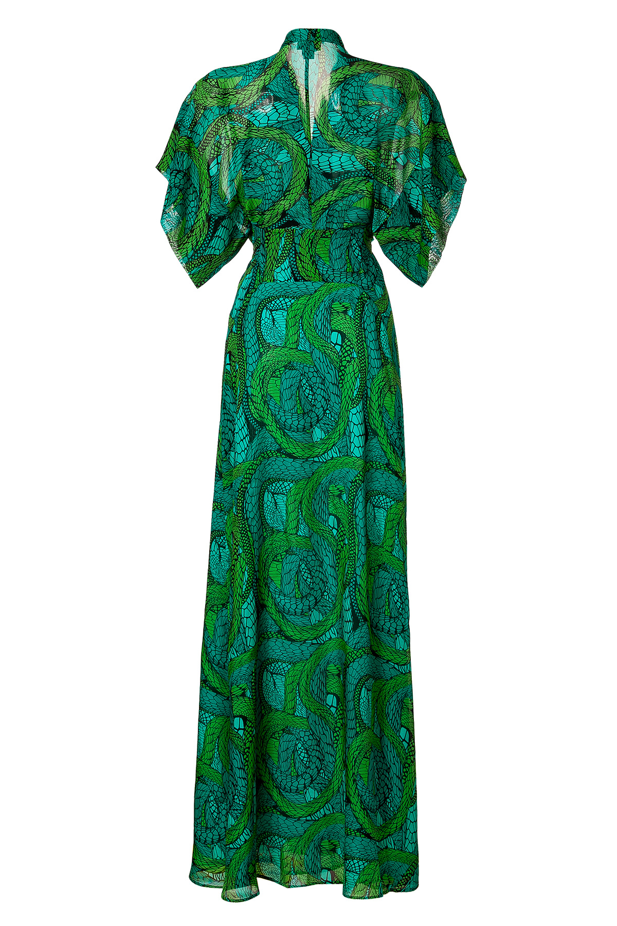 Lyst - Issa Silk Chiffon Long Caftan in Nile in Green