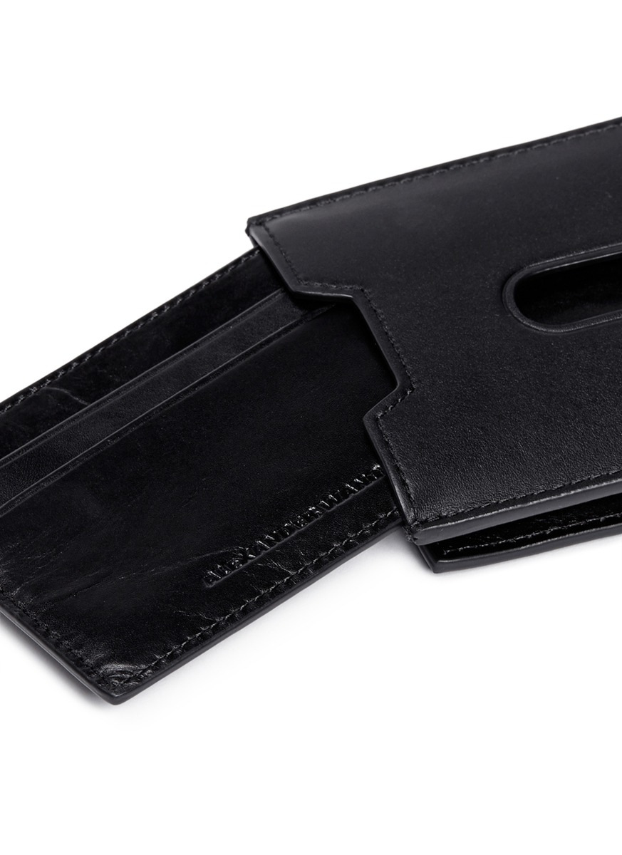 Lyst - Alexander Wang Removable Card Holder Leather Bifold Wallet in Black for Men