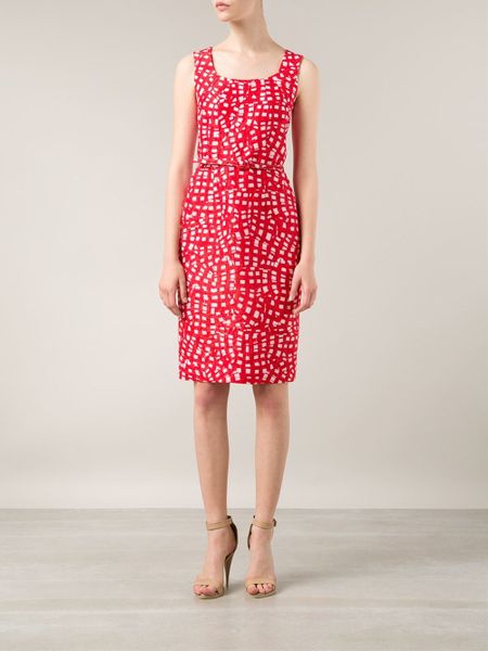 oscar de la renta red gown