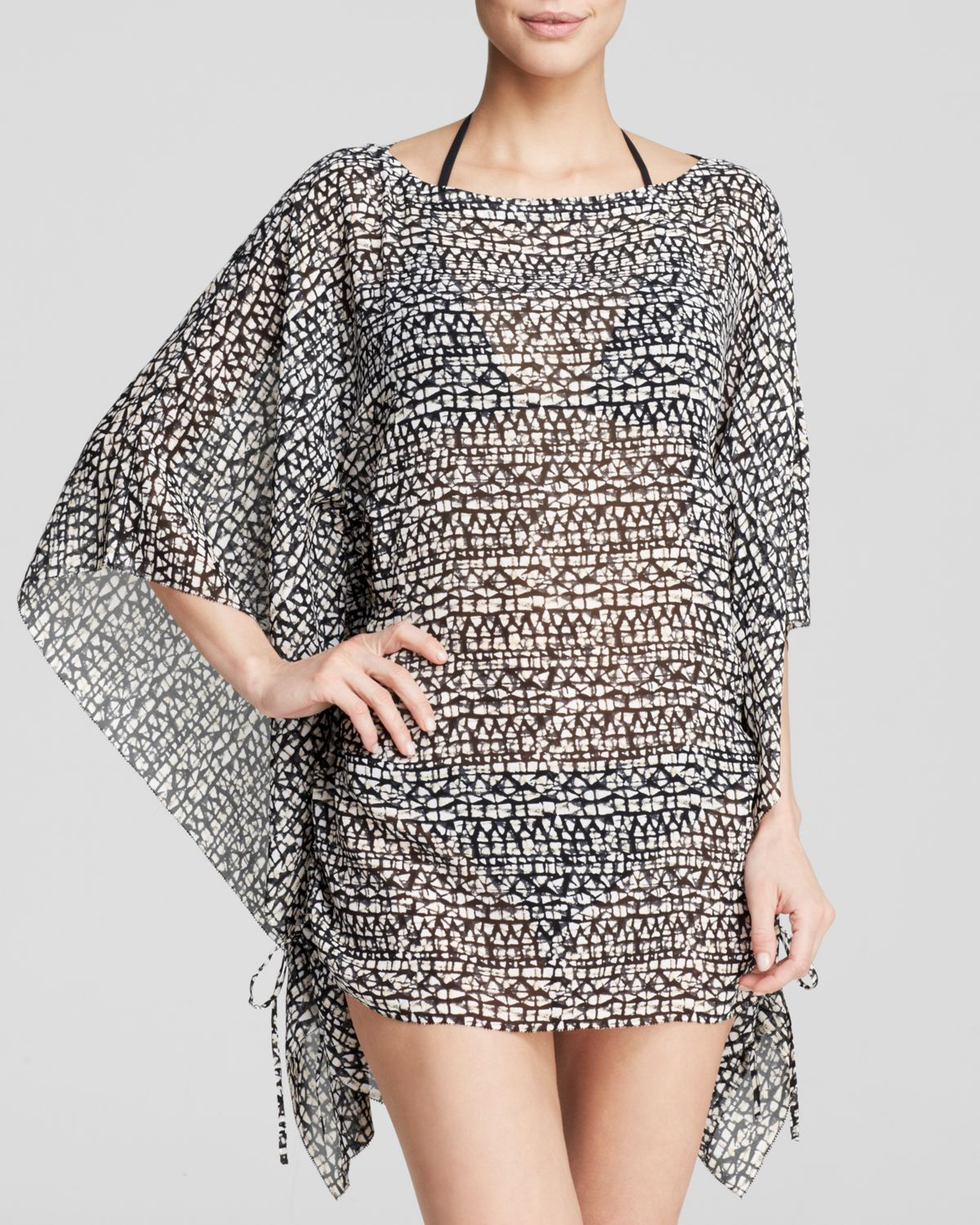 Tory Burch Tribal Caftan Swim Cover Up in Black (Black Tribal Geo) Lyst