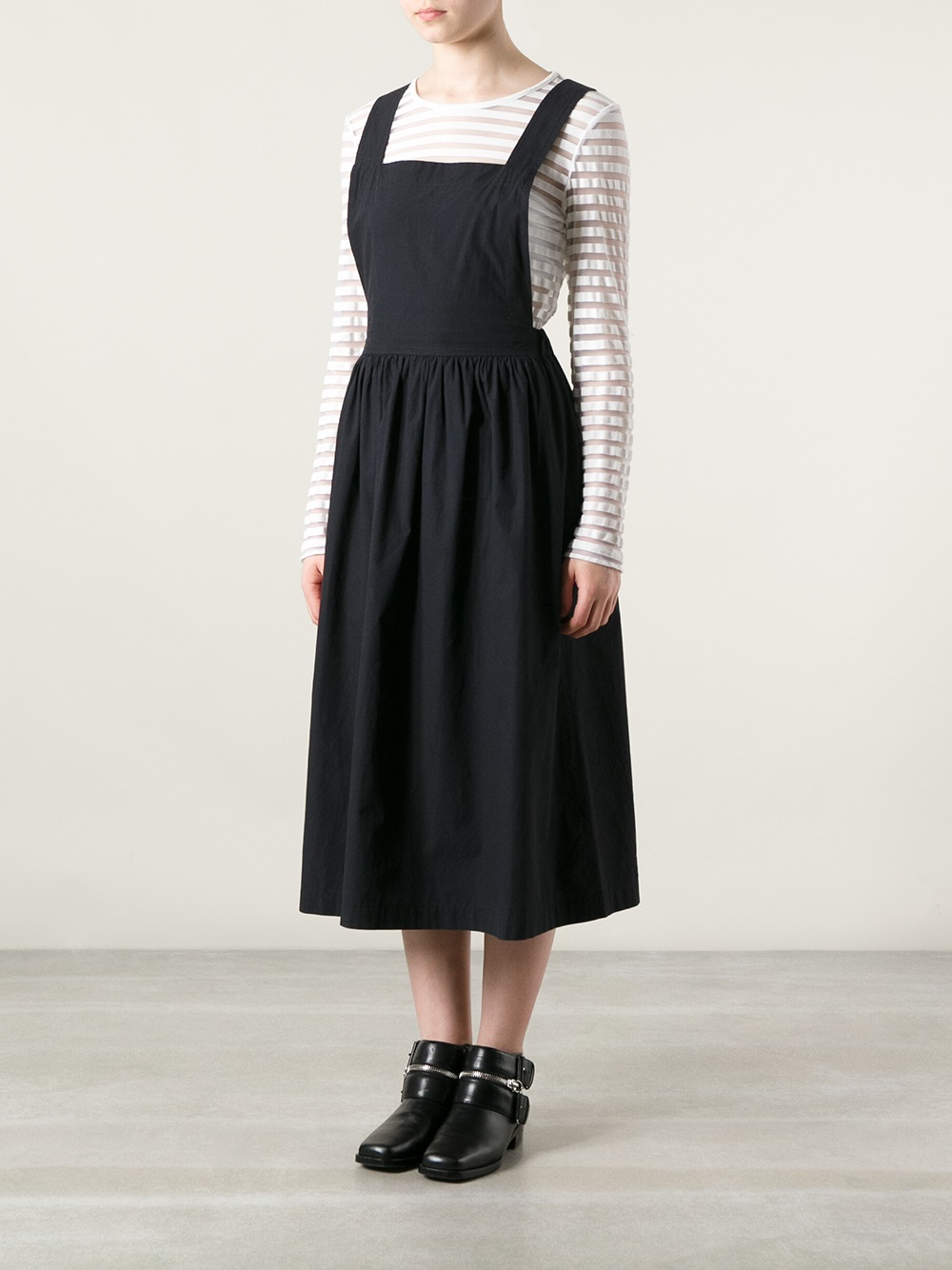 Lyst - Comme Des Garçons Sleeveless Apron Dress in Black