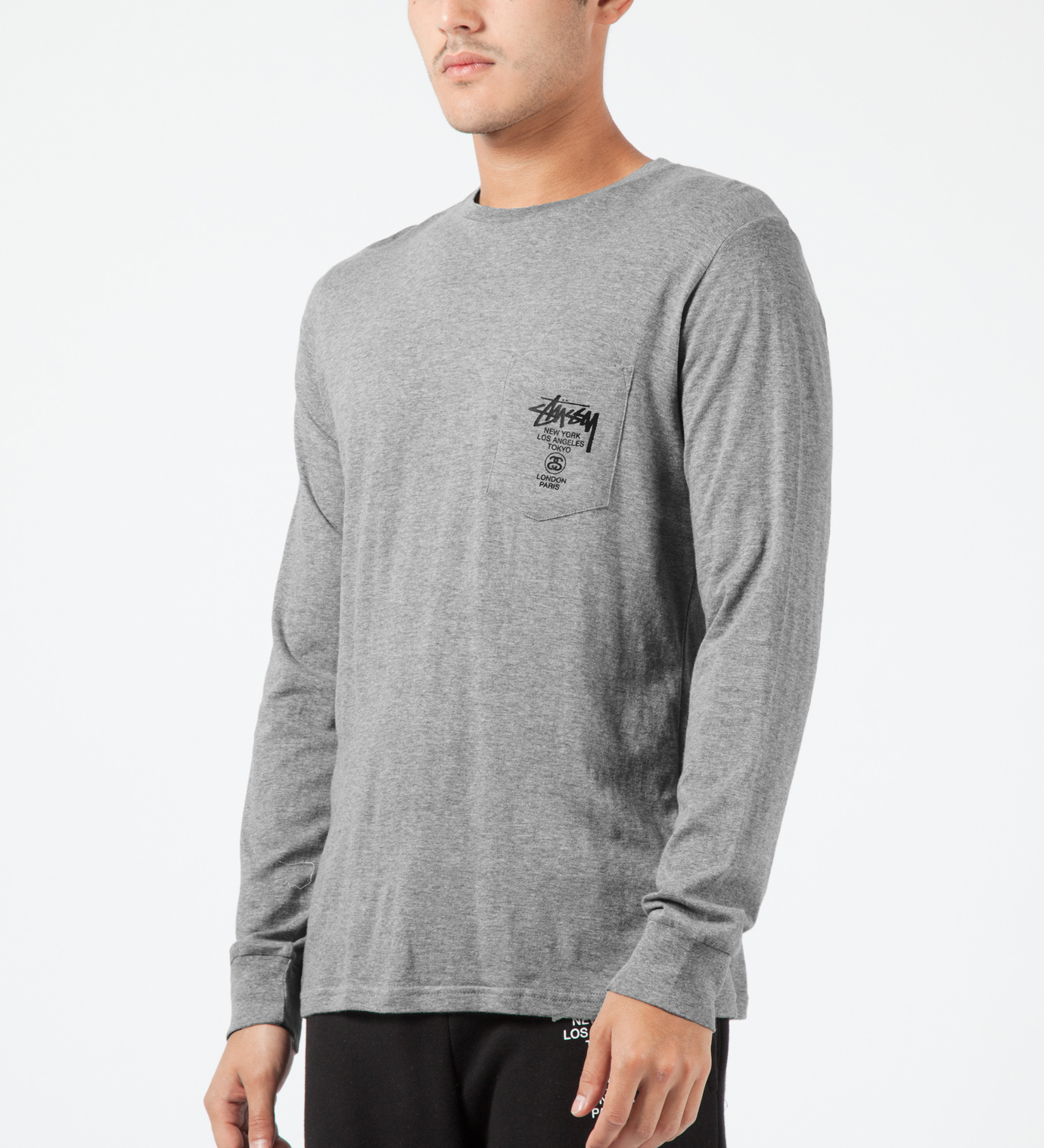 stussy grey tshirt