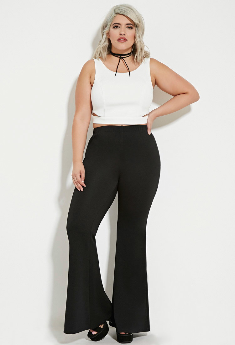 plus size velvet flare pants