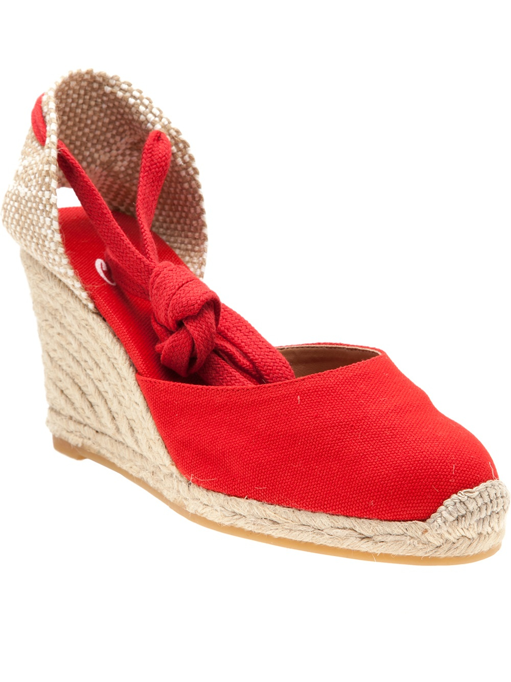 Castaner Carina Wedge Sandal in Red | Lyst