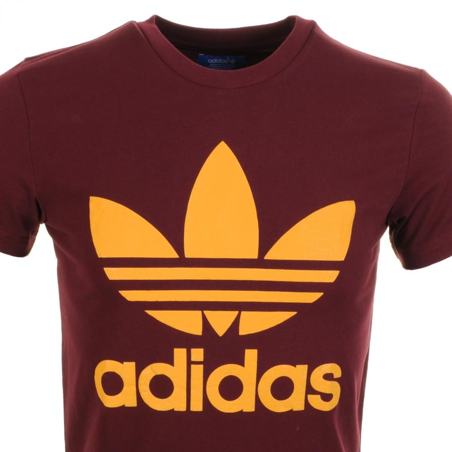 adidas trefoil t shirt burgundy adidas trefoil t shirt burgundy