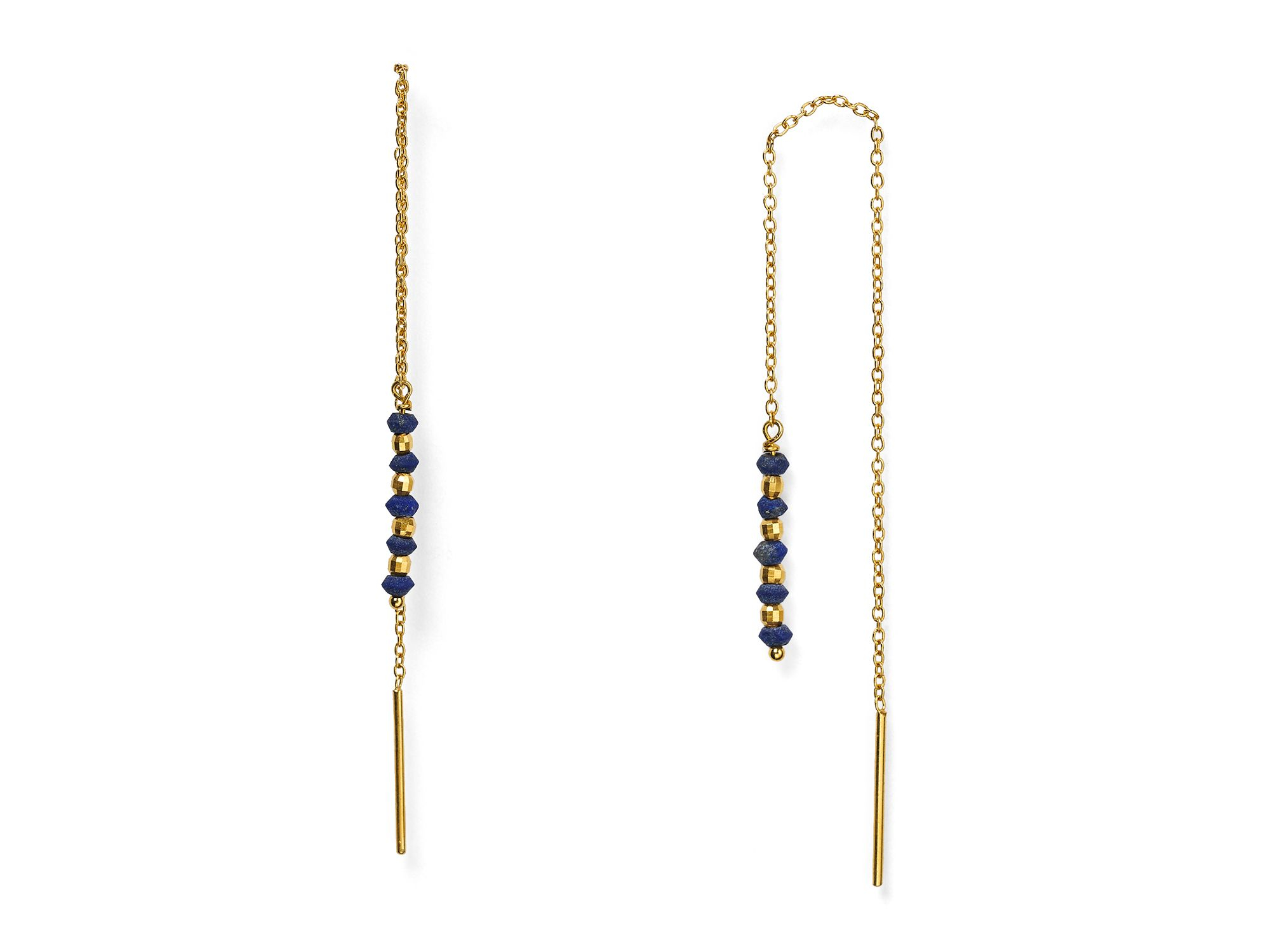 Lyst Chan Luu Lapis Threader Earrings In Metallic Gallery