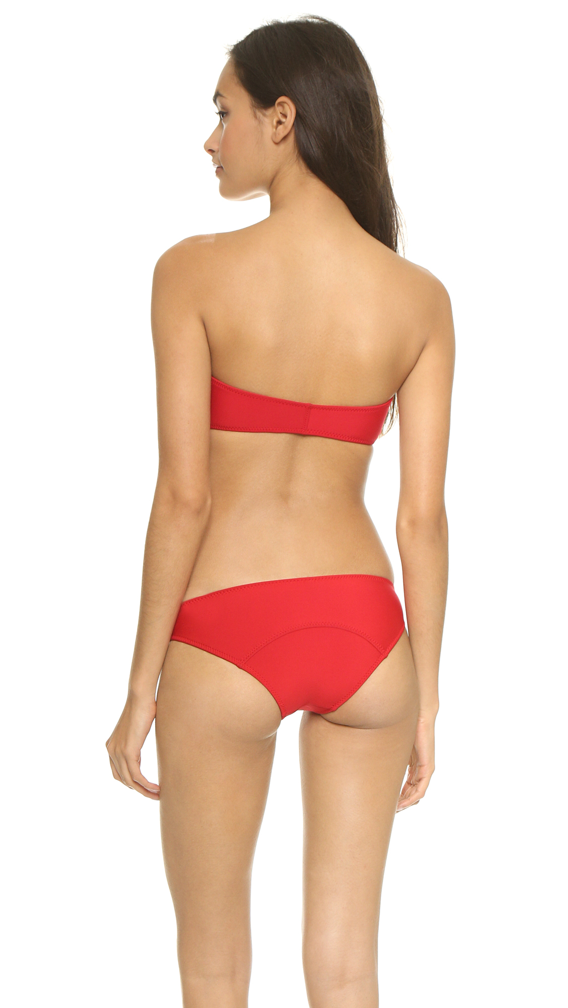 Lyst Lisa Marie Fernandez Lauren Bikini Set In Red 1669