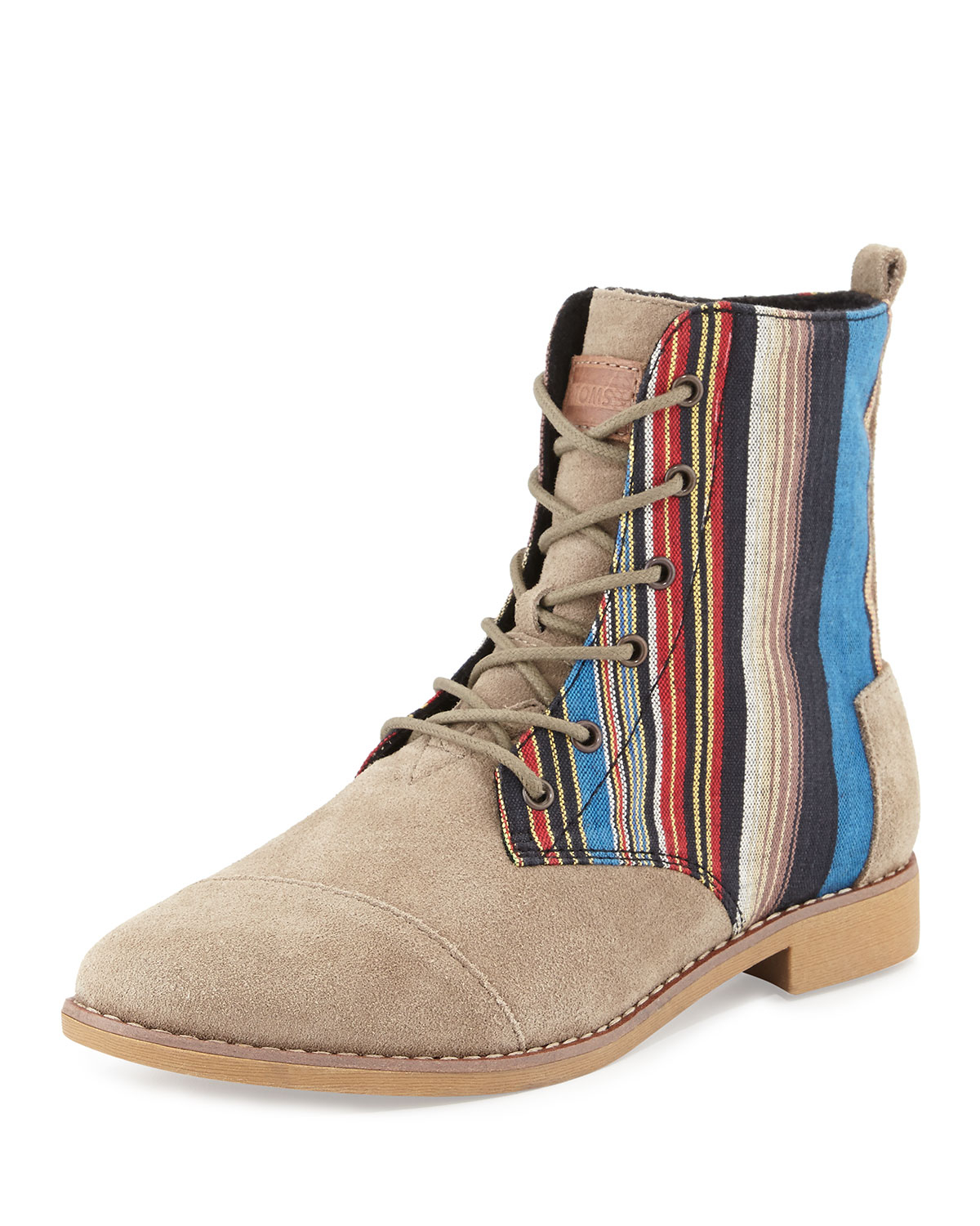 Lyst Toms Alboot Striped Ankle Boot in Brown