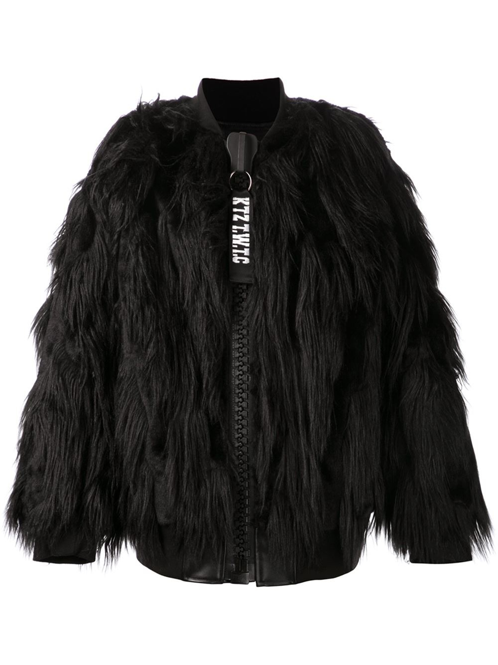 Ktz Faux Fur Jacket in Black for Men | Lyst