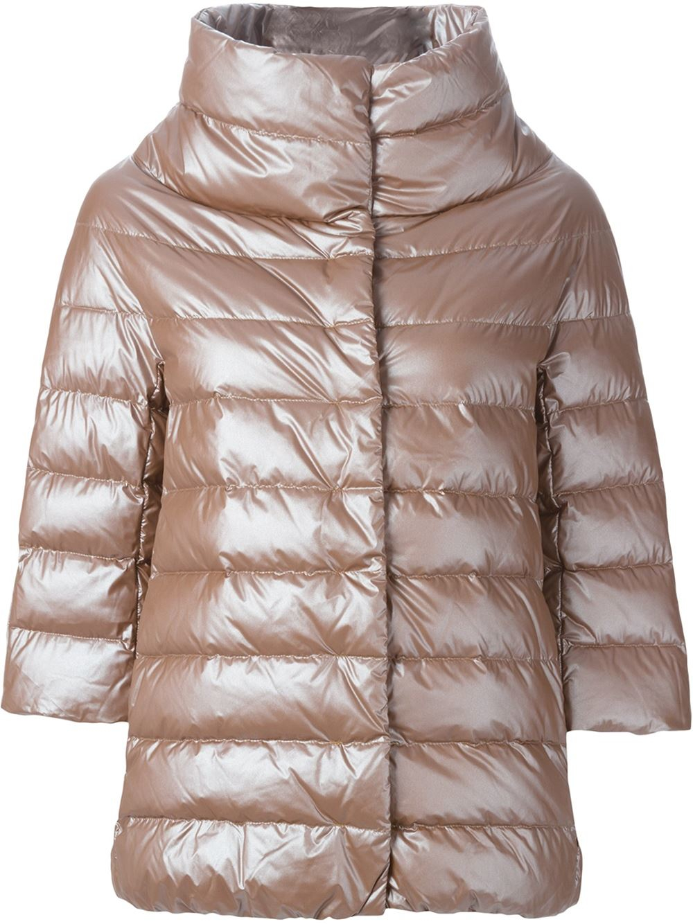 Herno Three-quarter Sleeve Padded Jacket in Pink (PINK & PURPLE) | Lyst