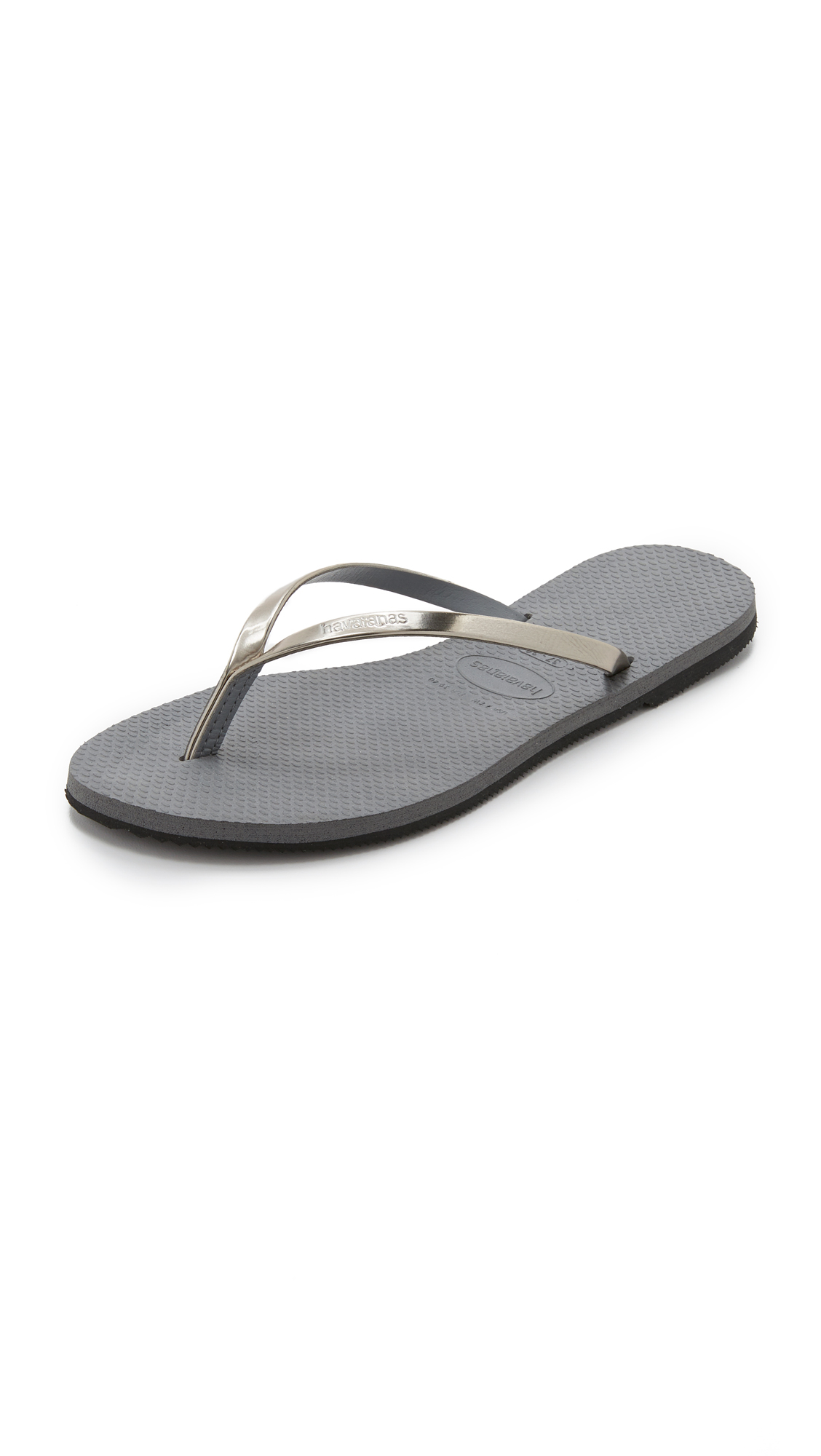 Lyst Havaianas  You Metallic Flip Flops  in Gray