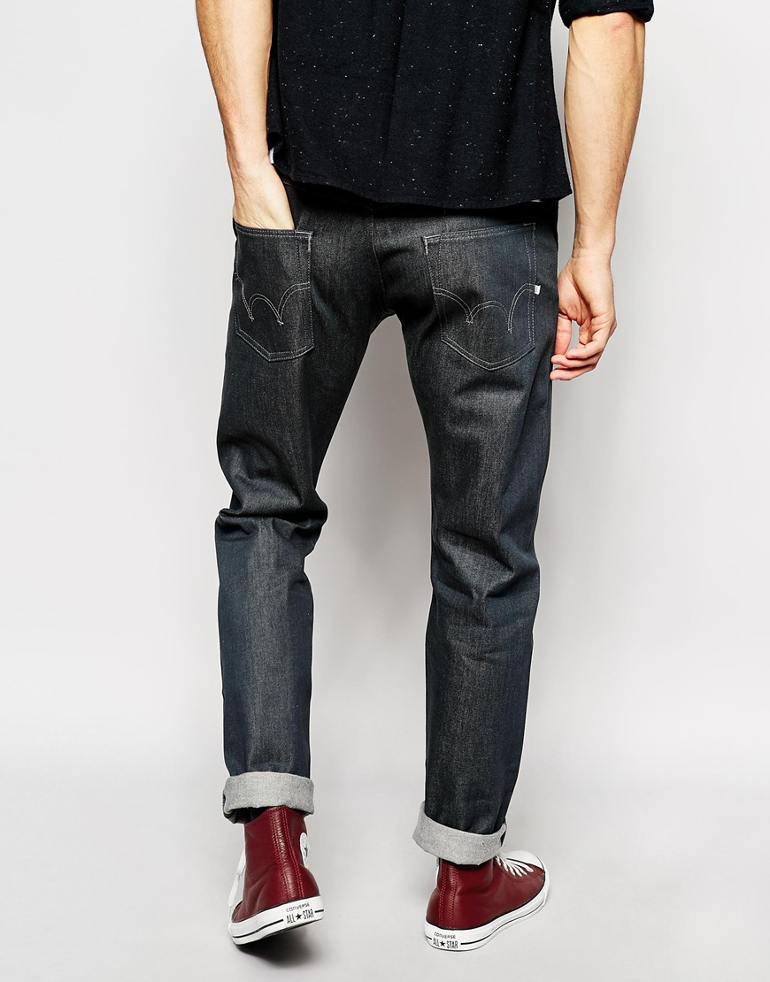 Lyst - Edwin Jeans Ed55 Relaxed Tapered Fit Ash Grey Raw in Blue for Men