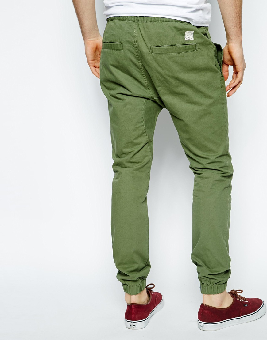 Lyst - Native Youth Chino Jogger in Green for Men